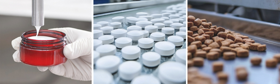 IA industrial aplicada a diferentes sectores como Industria alimentaria Industria química Industria farmacéutica Industria cosmética Industria de nutrición animal (pet food)