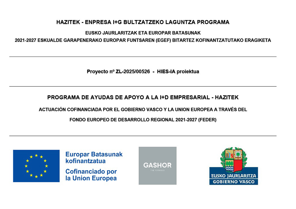GASHOR participa en el programa de ayudas de apoyo a la I+D empresarial, HAZITEK