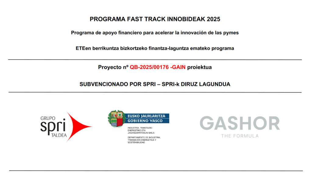 Gashor participa en el programa de apoyo financiero FAST TRACK INNOBIDEAK 2025